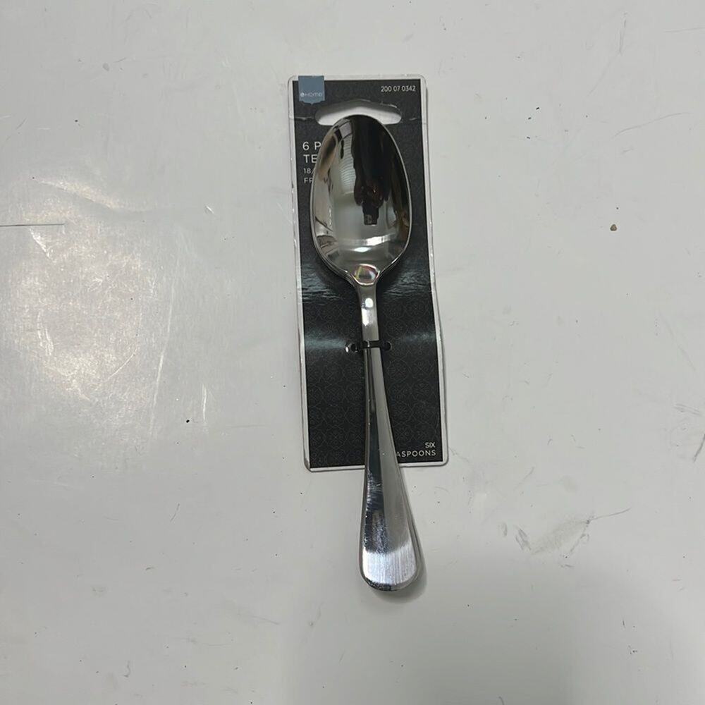NWT HOME 6 PIECE TEASPOON SET 18/0 STAINLESS‎ STEEL FREEMONT